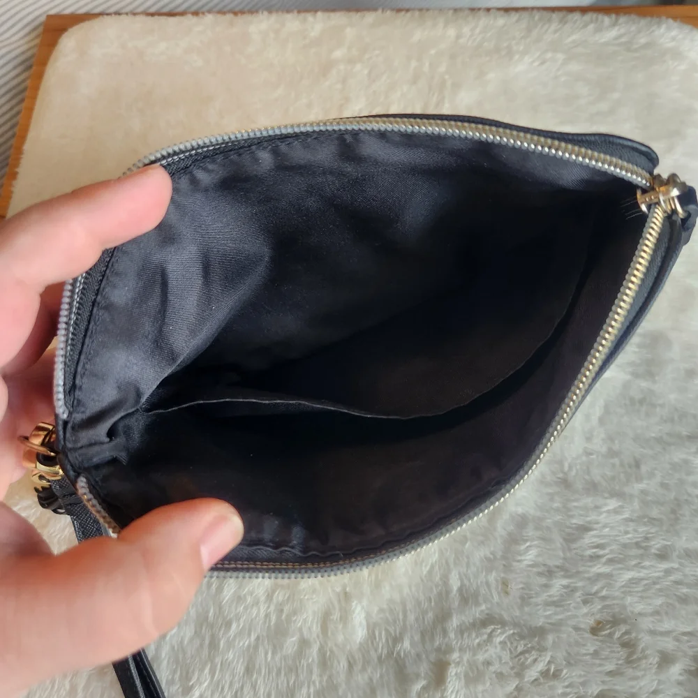 2 Pack! Victoria's Secret Studded Cosmetic Bag with matching Clutch Wristlet - Picture 6 of 8